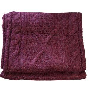 NWT Old Navy cranberry-mauve  Acrylic Nylon infinity scarf cable knit outerwear